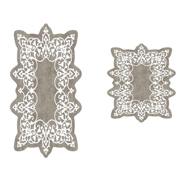 Mijölnir Juego de Alfombras de Baño Crema (2 Piezas)